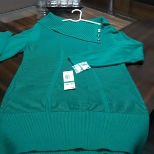 Green Tunic Sweater